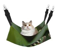 GaxfjRu Green Leaf Perchoir réglable en velours pour chat Motif papillon coloré