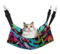 GaxfjRu Hamac réglable en forme de libellules mignonnes pour chat, perchoir pour fenêtre, confortable en velours pour animal domestique