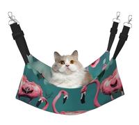 GaxfjRu Hamac réglable en velours pour chat avec motif flamant rose