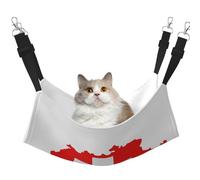 GaxfjRu Hamac réglable en velours pour chaton avec motif carte du drapeau suisse