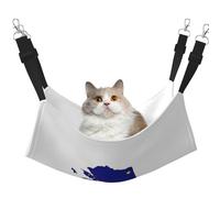 GaxfjRu Hamac réglable en velours pour chatons avec motif carte de l'État de l'Alaska