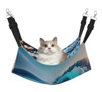 GaxfjRu Hamac réglable en velours pour chatons et chatons Motif vague de mer