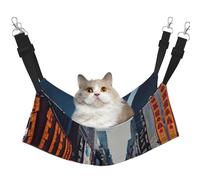 GaxfjRu Hamac réglable New York City pour chat, perchoir pour fenêtre, confortable en velours pour animal domestique dormeur et salon pour chatons