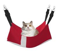 GaxfjRu Hamac réglable pour chat avec drapeau danois - Perchoir pour fenêtre - En velours confortable - Pour chatons