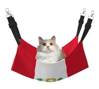 GaxfjRu Hamac réglable pour chat avec drapeau du Pérou - Perchoir pour fenêtre - En velours confortable - Pour chatons