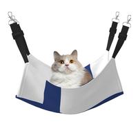 GaxfjRu Hamac réglable pour chat avec drapeau finlandais - Perchoir pour fenêtre - En velours confortable - Pour chatons