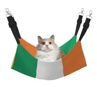 GaxfjRu Hamac réglable pour chat avec drapeau irlandais - Perchoir pour fenêtre - En velours confortable - Pour chatons