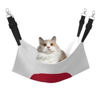 GaxfjRu Hamac réglable pour chat avec drapeau japonais, perchoir pour fenêtre, confortable en velours pour animal domestique dormeur et salon pour chatons