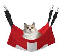 GaxfjRu Hamac réglable pour chat avec drapeau suisse - Perchoir pour fenêtre - En velours confortable - Pour chatons