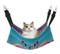 GaxfjRu Hamac réglable pour chat avec motif flamant rose, perchoir pour fenêtre, en velours confortable pour chatons