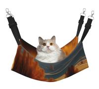 GaxfjRu Hamac réglable pour chat en forme d'herbe dorée pour fenêtre, confortable en velours pour chatons