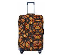 GaxfjRu Heaps of Orange Housse de protection pour valise Motif papillons monarques Lavable Anti-rayures, Noir , L