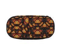 GaxfjRu Heaps of Orange Monarque Papillons Grande Capacité Trousse à crayons Sac à crayons pour la maison, le collège ou le bureau Organiseur pour adultes