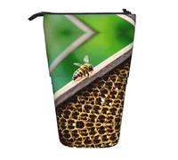 GaxfjRu Honey Bees Trousse à crayons télescopique portable avec plusieurs emplacements, pour outils d'écriture et accessoires
