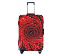 GaxfjRu Housse de bagage personnalisée à motif de vortex à fleurs rouges - Valise approuvée par la TSA, 71,1 cm, grande housse de valise, BLANC, X-Large