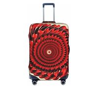 GaxfjRu Housse de bagage personnalisée à motif de vortex floral - Valise approuvée par la TSA, housses de valise pour bagages de 71,1 cm, grande housse de valise, BLANC, Small