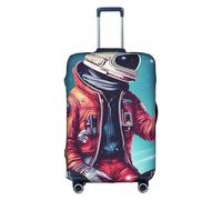 GaxfjRu Housse de bagage personnalisée Cool Man in Outer Space Galaxy - Valise approuvée par la TSA, housses de valise pour bagages de 71,1 cm, grande housse de valise, blanc, Large