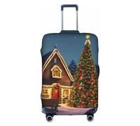 GaxfjRu Housse de bagage personnalisée pour village de carnaval de Noël - Valise approuvée par la TSA, housses de valise pour bagages de 71,1 cm, grande housse de valise, blanc, Medium