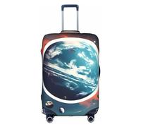 GaxfjRu Housse de bagage personnalisée Space Planet Earth - Valise approuvée par la TSA, housses de valise pour bagages de 71,1 cm, grande housse de valise, blanc, Medium