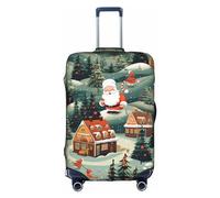 GaxfjRu Housse de bagage personnalisée Village de Noël - Valise approuvée par la TSA, housses de valise pour bagages de 71,1 cm, grande housse de valise, blanc, Large