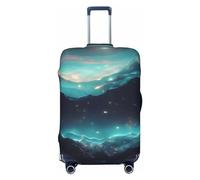 Gaxfjru Housse de protection pour bagage de voyage avec étoiles de science-fiction - Lavable - Anti-rayures, Noir , M