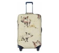 Gaxfjru Housse de protection pour bagage de voyage avec motif cochon - Lavable - Anti-rayures, Noir , XL