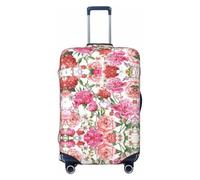 GaxfjRu Housse de protection pour valise de jardin, motif pivoine, lavable, anti-rayures, Noir , M