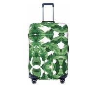 GaxfjRu Housse de protection pour valise de voyage lavable et anti-rayures Motif feuilles de palmier Vert, Noir , XL