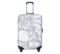 Gaxfjru Housse de protection pour valise, housse de protection lavable et anti-rayures avec motif marbré noir clair, Noir , XL