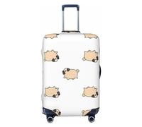 Gaxfjru Housse de protection pour valise, lavable, anti-rayures, motif carlin, Noir , S