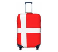 GaxfjRu Housse de protection pour valise, lavable, anti-rayures, motif drapeau danois du Danemark, Noir , M