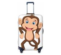 Gaxfjru Housse de protection pour valise, lavable, anti-rayures, motif singe mignon, Noir , M