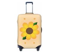 Gaxfjru Housse de protection pour valise, lavable, anti-rayures, motif tournesol doré, Noir , XL