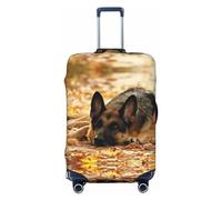 Gaxfjru Housse de protection pour valise, motif berger allemand, lavable, anti-rayures, Noir , L