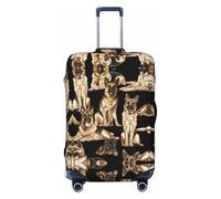 GaxfjRu Housse de protection pour valise, motif berger allemand, lavable, anti-rayures, Noir , XL
