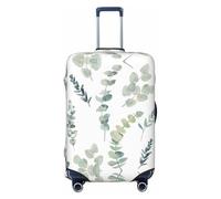 GaxfjRu Housse de protection pour valise, motif feuilles d'eucalyptus - Lavable - Anti-rayures, Noir , S