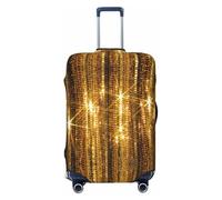GaxfjRu Housse de protection pour valise, motif paillettes dorées, lavable, anti-rayures, Noir , XL
