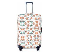 GaxfjRu Housse de protection pour valise, motif paresseux et musical, lavable, anti-rayures, Noir , L