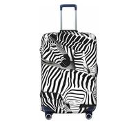 GaxfjRu Housse de protection pour valise, motif zèbre, lavable, anti-rayures, Noir , M