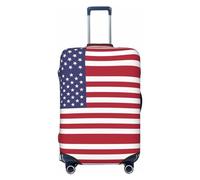 Gaxfjru Housse de protection pour valises de voyage avec motif drapeau américain - Lavable - Anti-rayures, Noir , XL
