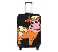 GaxfjRu Housse de valise en forme de vache mignonne de dessin animé, housses de valise pour bagages, gardez vos bagages sécurisés et élégants, housses de bagages pour valise, approuvées par la TSA,