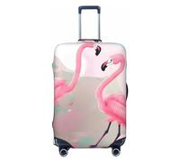 GaxfjRu Housse de valise Love Flamingo pour bagages, gardez vos bagages sécurisés et élégants, housses de bagages pour valise, approuvées par la TSA, Noir , M
