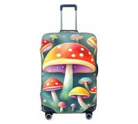 GaxfjRu Housse de valise mignonne en forme de champignons colorés, housses de valise pour bagages, gardez vos bagages sécurisés et élégants, housses de bagages pour valises approuvées par la TSA, Noir