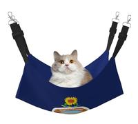 GaxfjRu Kansas State Flag Hamac réglable pour chat, perchoir pour fenêtre, confortable en velours pour animal domestique dormeur et salon pour chatons