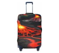 GaxfjRu Kilauea Housse de protection pour valise Motif volcans Lavable Anti-rayures, Noir , XL