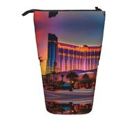 GaxfjRu Las Vegas Sunset 1 Trousse à crayons télescopique portable avec plusieurs emplacements, pour outils d'écriture et accessoires