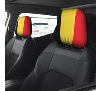 GaxfjRu Lot de 2 housses d'appui-tête drapeau de la Belgique - Antidérapantes - Tissu élastique - Accessoires de voiture toutes saisons