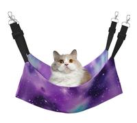 GaxfjRu Magic Galaxy Sky Lit hamac réglable pour chat, perchoir pour fenêtre, confortable en velours pour chatons