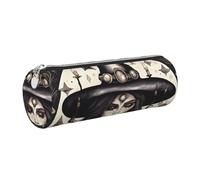 GaxfjRu Magic Witchcraft Étui en cuir avec fermeture éclair pour stylos à bille et crayons Motif sorcière
