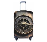 GaxfjRu Magical Design Housse de valise avec boussole Norse Runes pour bagages, gardez vos bagages en sécurité et élégants, housses de bagages pour valises approuvées par la TSA, Noir , M